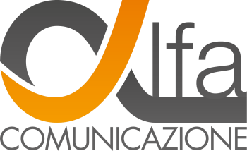 Logo Alfa Comunicazione - versione scura sfondo trasparente